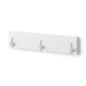 Muji Wall Mounted Furniture 3 Hanger Oak Wood Light Gray 44cm x 2.5cm x 10cm New - Picture 1 of 10