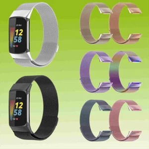 Do Fitbit Charge 6 / 5 Zamienny stal / metalowy magnes Zegarek Bransoletka Akcesoria - Zdjęcie 1 z 10