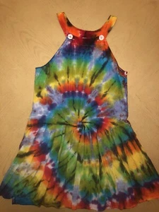 Girls Cherokee Xlarge 14/16 Lined Overall Tiedye Dress - Picture 1 of 2