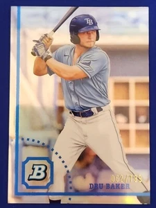 2022 Bowman Heritage Dru Baker Chrom Refraktor Aussicht #/199 Strahlen - Bild 1 von 3