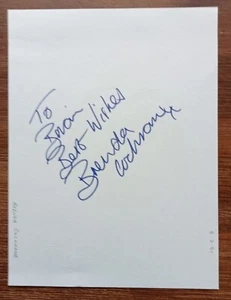 Brenda Cochrane - Scottish Singer "Chicago" Personally Signed Page AFTAL COA - Picture 1 of 1