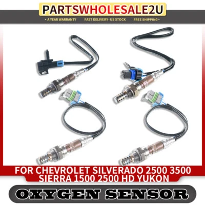 4 датчика кислорода вверх и вниз по течению для Chevrolet Silverado 3500 GMC Yukon - Изображение 1 из 4