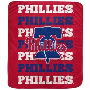 Philadelphia Phillies MLB 60'' x 70'' Logo Wordmark Plush Blanket-F2001087828 - Picture 1 of 2
