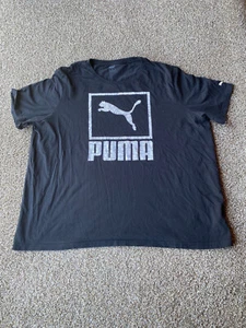 Puma Shirt Mens 4XL Black Short Sleeve Cat Casual Stretch Active Athleisure Men - Picture 1 of 9