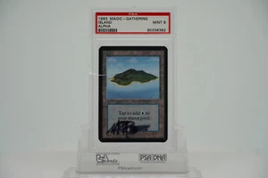 1993 Magic: The Gathering - Limited Edition Alpha ISLAND PSA 9 MINT - SIGNED - Picture 1 of 3