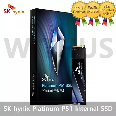SK hynix Platinum P51 Internal SSD 1TB 2TB PCIe NVMe Gen5 14700MB/s M.2 2280_ - Image 1 of 4