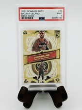 2022 Panini Donruss Elite Clear Deck Gold #8/10 Damian Lillard #23 PSA 9
