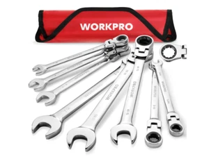 WORKPRO 8PC Flex-Head Ratcheting Combination Wrench Set 72-Teeth SAE 5/16-3/4 in - Picture 1 of 1