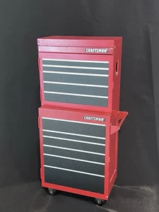 De colección 2000 Craftsman 11" Rojo Mini Caja de Herramientas Rodante Gabinete Juego de Adornos -LEER - Imagen 1 de 9