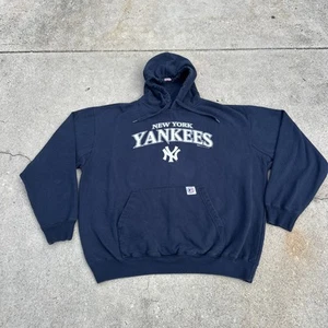 New York Yankees MLB Stitches Pullover Hoodie Men’s Size XXL Navy Blue Pocket - Picture 1 of 14
