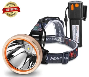 Recargable LED Lampara De Cabeza Luz De La Cabeza Linterna Para Pescar Camping - Bild 1 von 6