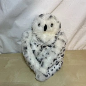 Folkmanis pupazzi gufo delle nevi peluche pupazzo a mano testa girevole 10" - Foto 1 di 10