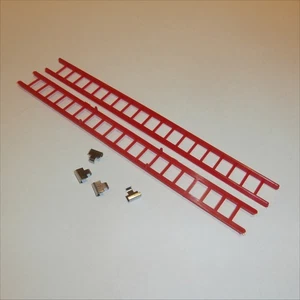 Triang Minic 62M Fire Engine Red Ladders x 2 with Clips - Picture 1 of 6