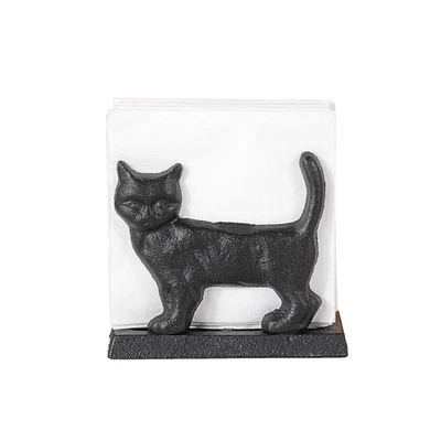 Servilletero Vertical Hierro Fundido Gato Retro Resistente Dispensador de Pañuelos de Cóctel Foto 1 de 4