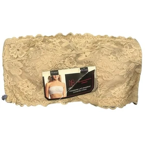 Sujetador bandeau de encaje con aros almohadillas extraíbles beige XXLNude Juniors No Boundaries - Imagen 1 de 10