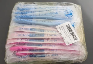 40 END-TUFTED Orthodontic TOOTHBRUSHS  Assorted Colors - Picture 1 of 4