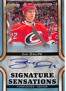 2013-14 Upper Deck Signature Sensations #SSZD Zac Dalpe E - Picture 1 of 2