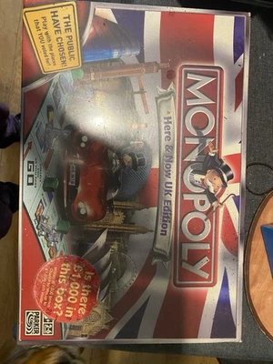 monopoly here and now uk edition board game, new and sealed - Image 1 of 3