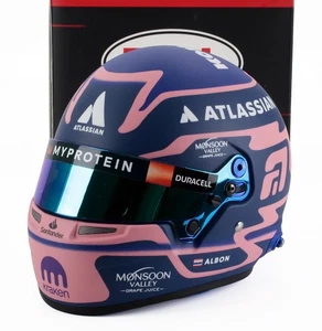 1/2 MINI HELMET - BELL HELMET - CASCO HELMET F1 ALEX ALBON TEAM ATLASSIAN 410041 - Foto 1 di 1