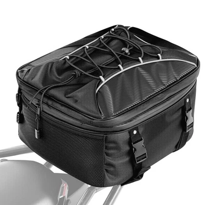 VEVOR Motorcycle Tail Bag Expandable Rear Seat Luggage Storage Backpack 22-34 L - Image 1 of 4