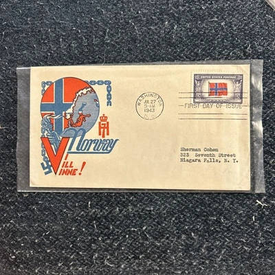 Scott 911 5 Cents Norway Staehle FDC Typed Address Planty 911-11 - Image 1 of 4