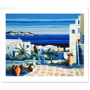 KERFILY "MYKONOS 1" LED Serigraph Numbered And Hand Signed. COA. NEW - Imagen 1 de 3