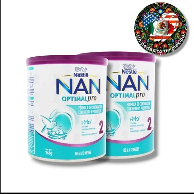 X2 FÓRMULA INFANTIL NAN 2 ÓPTIMO-PRO 6-12 MESES 26,8 oz. / 760g Foto 1 de 4