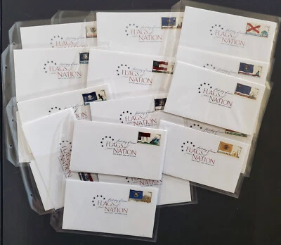 Collection of 40 US FDCs Flags of Our Nation 4 Sets of 10 #4273-#4312 - Image 1 of 4