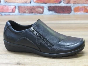 Women's Taos Character Casual Shoe Zip Closure Black Leather *CHA-13850-BLK - Picture 1 of 5