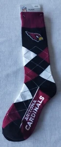 Arizona Cardinals Argyle Socks One Size Fits All - Picture 1 of 3