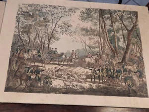 Gravure de Carle Vernet Bataille Napoléonienne polychrome Ancienne - Imagen 1 de 10