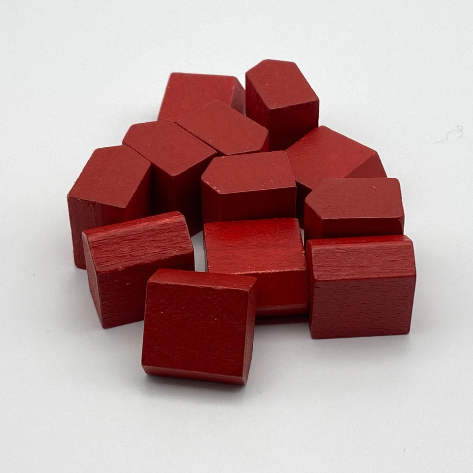 Monopoly Edición Deluxe 12 Hoteles Madera Roja 1998 Piezas de Repuesto 1995 Foto 1 de 1