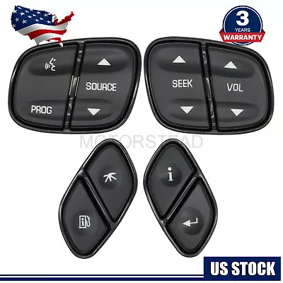 For 2004-2009 GMC Envoy 4pcs Steering Wheel Radio Volume Control Switch Button - Image 1 of 4
