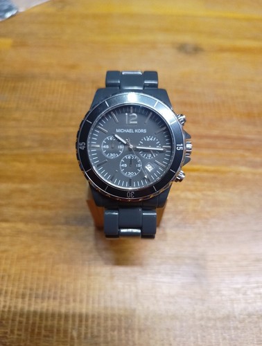 Michael Kors Orologio Donna Cronografo XL MK5320 Batteria Nuova Grey Edition 