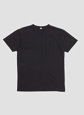 Nigel Cabourn Classic Pocket Relaxed Organic Cotton T-Shirt Tee Top in Black