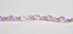 MINIATURE PURPLE LAVENDER ROSE TRIM LACE 1/4 INCH - PRECUT IN 1 YARD PIECES  #M1 - Picture 1 of 1