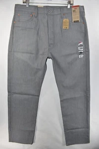 New Levi's 501 Shrink To Fit Original Straight Rigid Gray Jeans Mens Size 38x34 - Picture 1 of 10