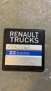 NEW ELECTRIC RENAULT MASTER REAR DOOR BADGE LOGO “ BY RENAULT TRUCKS “ - Picture 1 of 4