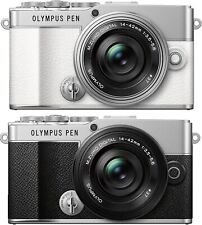 OLYMPUS PEN E-P7 digitale spiegellose Kamera Objektiv-Kit 14–42 mm EZ SILBER/weiß
