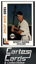 Scott Goins 1989 Best San Jose Giants #27  San Francisco