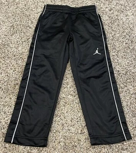 Air Jordan Boy's Size 4 (XS) Michael Jordan Black Sweatpants White Stripe - Picture 1 of 4