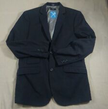 Marc Ecko Mens Blue Suit Jacket 38R Multitask Sport Coat Designer stripe