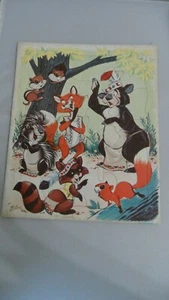 LOT OF 3 VINTAGE 1961 TUCO BOB BINDIG PUZZLES CARDBOARD ILLUSTRATION FOX BEAR - Picture 1 of 3