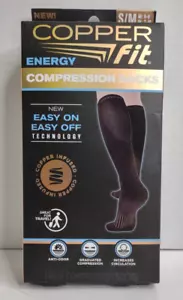 Calcetines de compresión Copper Fit Energy unisex talla pequeña/mediana NEGROS antiolor - Imagen 1 de 5