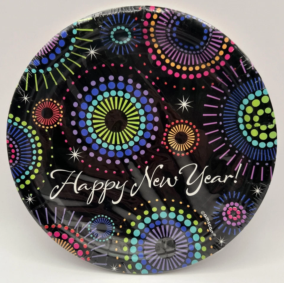 Countdown Cocktails New Year's Eve Holiday Party 7" Paper Dessert Plates - Image 1 of 1