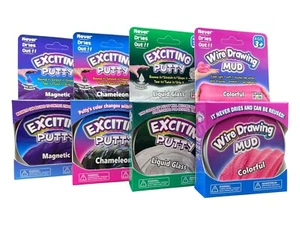 2 x Super Smart Kids Putty Mudmagnetic Liquid Glass Colour changing Chameleon - Picture 1 of 26