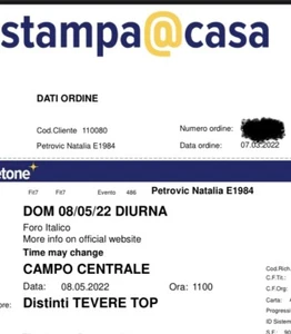 Rome Masters ATP 1000 Tennis Tickets - Picture 1 of 1