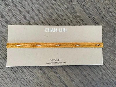 Gargantilha ajustável trançada laranja nova autêntica Chan Luu - Imagem 1 de 3