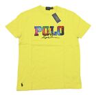 Polo Ralph Lauren Men's Yellow Splatter Logo Classic Fit Crew-Neck T-Shirt
