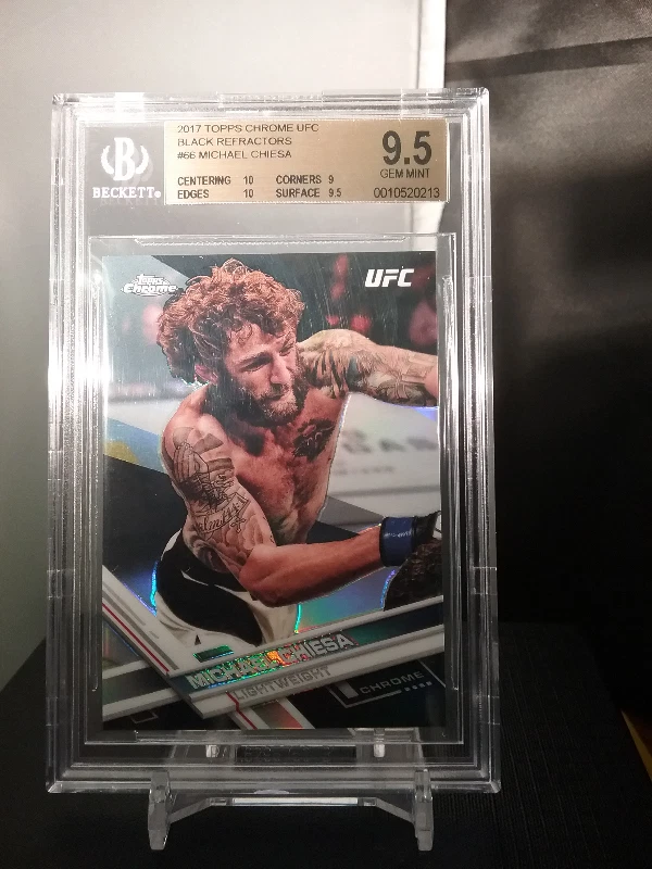 Michael Chiesa 2017 Topps Chrome UFC BLACK Refractor /10 BGS 9.5 GEM MINT POP=1 - Image 1 of 2